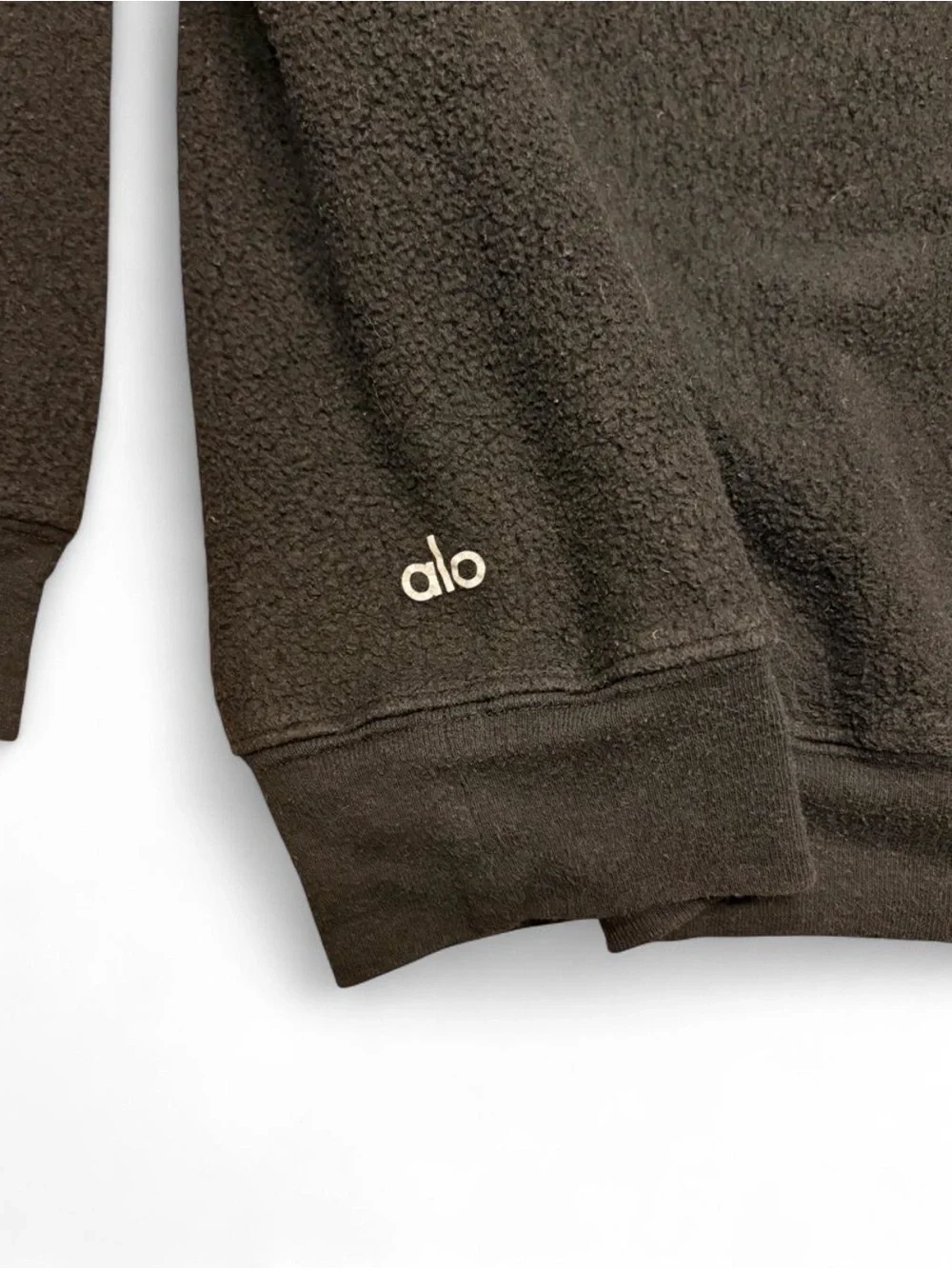 Alo Yoga Black Fleece Pullover Hoodie Size‎ Large